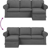 SOFA Tamno siva 215 x 138 x 80 cm tkanina | shoptok.hr