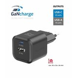 Swissten punjač za AC220, GaN, 20W, 1xUSB-C, 1xUSB-A, 3A, crni | shoptok.hr