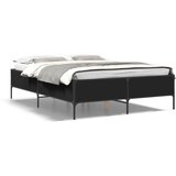 vidaXL Okvir za krevet crni 120x190 cm konstruirano drvo i metal | shoptok.hr