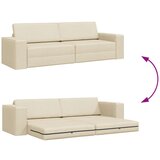 vidaXL Dnevni kauč na krevet 2-u-1 Krem 245x150x60.5 cm Tkanina | shoptok.hr
