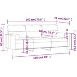  Trosjed s ukrasnim jastucima svjetlosivi 180 cm od tkanine | Eponuda.ba