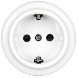  Elhard - Zidna keramička retro utičnica za domaćinstvo sa ramom SCHUKO 230V bela | Eponuda.com