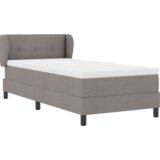 vidaXL Box spring postelja z vzmetnico taupe 90x200 cm tkanina | Shoptok.si