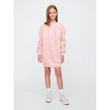 GAP Children's sweatshirt oversize sherpa dress with logo - Girls