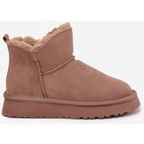 VINCEZA Suede Snow Boots for Women on Platform 97962 Beige | Shoptok.si
