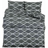  Set posteljine za poplun sivi 140 x 200 cm pamučni | shoptok.hr