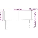 Uzglavlje s ušima tamnosivo 147x16x78/88 cm od tkanine | shoptok.hr