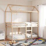  Krevet na kat s krovom 80 x 200 cm od masivne borovine | shoptok.hr