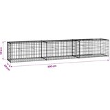  Gabionski zid s poklopcima od pocinčanog čelika 300 x 50 x 50 cm | shoptok.hr