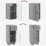  Set kupaonskih ormara od 4 dijela EDE Siva Sonoma | shoptok.hr