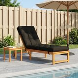  Jastučić za ležaljku VIANEN 100% poliester Crna 200 x 55 x 8 cm Slike