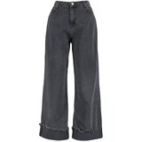 Trendyol Curve Plus Size Jeans - Gray - Wide leg Cene