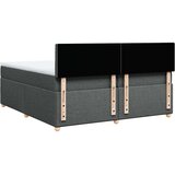 vidaXL Krevet s oprugama i madracem tamnosivi 200 x 200 cm od tkanine | shoptok.hr