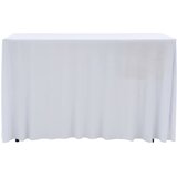  Rastezljive navlake za stol 2 kom duge 183 x 76 x 74 cm bijele | shoptok.hr