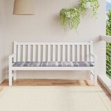  Jastuk za vrtnu klupu sivi karirani 180x50x4 cm tkanina Oxford | Eponuda.com