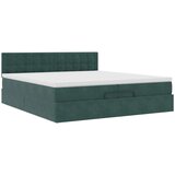  Okvir kreveta s madracima tamnozeleni 200x200cm baršunasti | shoptok.hr