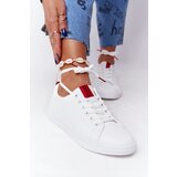 Big Star Women's Leather Sneakers With A Ribbon Cijene