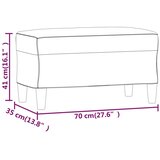  Klupa boja cappuccina 70 x 35 x 41 cm od umjetne kože | shoptok.hr