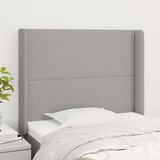  Uzglavlje s ušima svjetlosivi 103x16x118/128 cm od tkanine Cijene