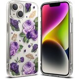 Ringke Ovitek za oklep z gel okvirjem za iPhone 14 Plus Fusion Design Purple Rose prozoren, (21522072) Cene