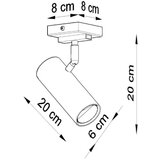  Stropna svetilka DIREZIONE 1 bela, (21348166) | Shoptok.si