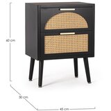 YES EVERYDAY Črna/v naravni barvi omarica 45x60x30 cm Josine – | Shoptok.si