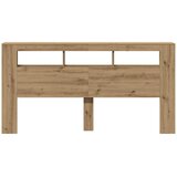  LED uzglavlje boja hrasta artisan 200x18,5x103,5 cm drveni | Eponuda.com