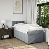 vidaXL Box spring postelja z vzmetnico svetlo siva 90x190 cm blago | Shoptok.si