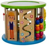 Kruzzel drvena edukativna kocka 11 u 1 s abakusom i satom, 31 cm | shoptok.hr