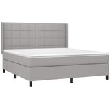  Krevet s oprugama i madracem svjetlosivi 180x200 cm od tkanine | shoptok.hr