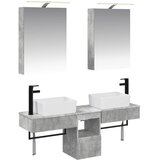  Set ormarića za kupaonicu 5 pcs Betonska siva 50 x 14,5 x 70 cm | shoptok.hr