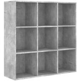 Ormarić za knjige boja betona 98x29x97,5 cm konstruirano drvo | shoptok.hr