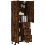  Visoka komoda dimljeni hrast 69 5x34x180 cm konstruiranog drva | shoptok.hr