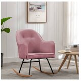  Stolica za ljuljanje ružičasta baršunasta | shoptok.hr