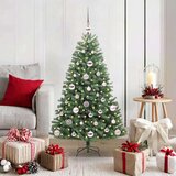 vidaXL Umetno Zložljivo Božično Drevo Zelena 120 cm PVC in kovina | Shoptok.si