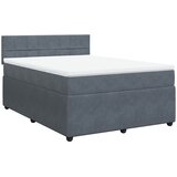  Krevet s oprugama i madracem tamnosivi 140x190 cm baršunasti | shoptok.hr