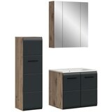 MID.YOU Kopalnica Ice, Črna, Barva Hrasta, 3-Delna | Shoptok.si