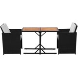  3-dijelni bistro set od poliratana s jastucima crni | shoptok.hr