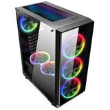 NaviaTec Vortex V3 Gaming case with 4x RGB Fans, Real Glass Side | shoptok.hr