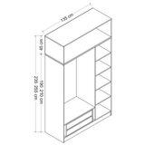 Hanah home Ormar 135x255x52cm Antracit | Eponuda.ba