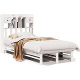  Krevet s regalom za knjige bez madraca bijeli 75x190cm borovina | shoptok.hr