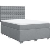  Krevet s oprugama i madracem svjetlosivi 140x190 cm od tkanine | shoptok.hr