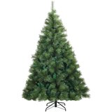 vidaXL Umjetno božićno drvce s nogom Zelena 210 cm PVC, čelik | shoptok.hr