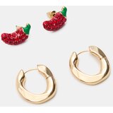 Sinsay Set hoop naušnica i naušnica u obliku papričica 2 pack | shoptok.hr