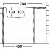  Sudoper ugradbeni 740x440mm | Eponuda.ba