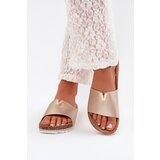 Boto Women's Cork Platform Slippers With Decorative Detail Gold Vessira | Shoptok.si