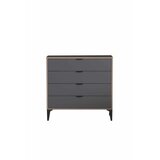 Hanah home Komoda Arden 4, 90 x 88 x 40 cm, Antracit | Eponuda.ba