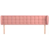  Uzglavlje s ušima ružičasto 203x23x78/88 cm baršunasto | shoptok.hr