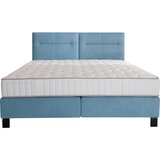 Esposa postelja boxspring 200 cm x 220 cm , tekstil pastelno modra | Shoptok.si
