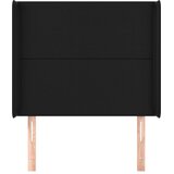  Uzglavlje s ušima crno 103x16x118/128 cm od umjetne kože | shoptok.hr